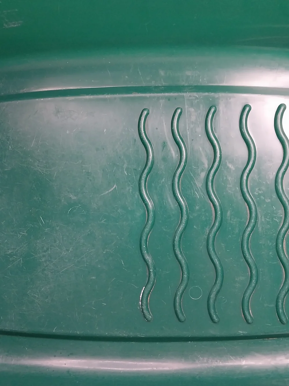 Vintage 70/80s Rubbermaid Ribbed Green Dish Wash Pan 2948 RARE 16x12.75x7”